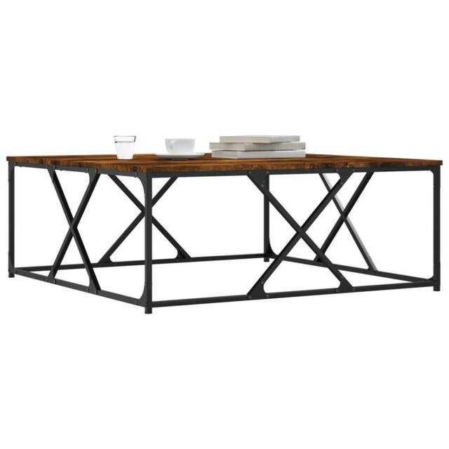 Berkfield Home Decorative Coffee Table Smoked Oak 100x100x40 cm Engineered Wood in Brown - Size: 100 x 100 x 40 cm - image 1