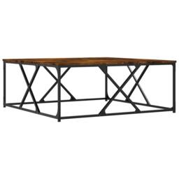 Berkfield Home Decorative Coffee Table Smoked Oak 100x100x40 cm Engineered Wood in Brown - Size: 100 x 100 x 40 cm - thumbnail 5