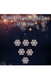 VFM e-Store Christmas Tree Decoration Hanging Glitter Snowflake Champagne in Ivory - thumbnail 3