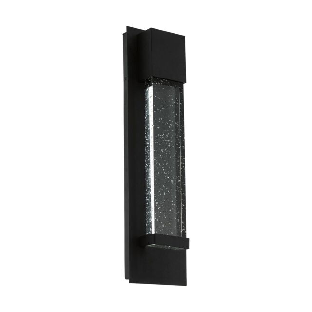 Loops IP44 Outdoor Wall Light Black Bubble Glass 3.3W Built in LED Porch Lamp - image 1