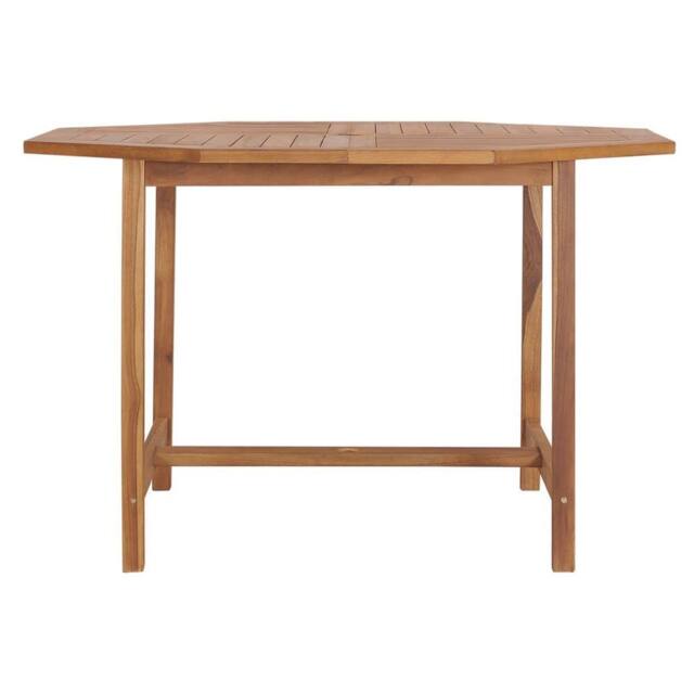 Berkfield Home Garden Dining Table 110x110x75 cm Solid Wood Teak in Brown - Size: 110 x 110 x 75 cm - image 1