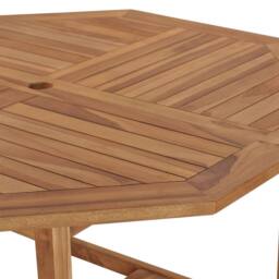 Berkfield Home Garden Dining Table 110x110x75 cm Solid Wood Teak in Brown - Size: 110 x 110 x 75 cm - thumbnail 6