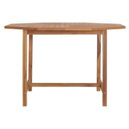 Berkfield Home Garden Dining Table 110x110x75 cm Solid Wood Teak in Brown - Size: 110 x 110 x 75 cm - thumbnail 1