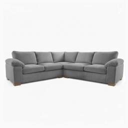 Furniture 786 Amalfi Jumbo Cord 2c2 Corner Sofa in Grey - thumbnail 1
