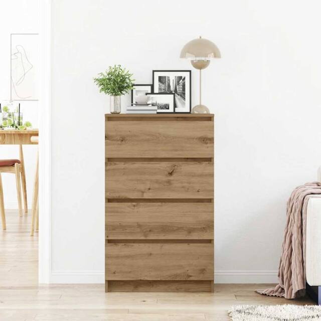 Berkfield Home Sideboard Artisan Oak 60x35x98.5 cm Engineered Wood in Brown - image 1