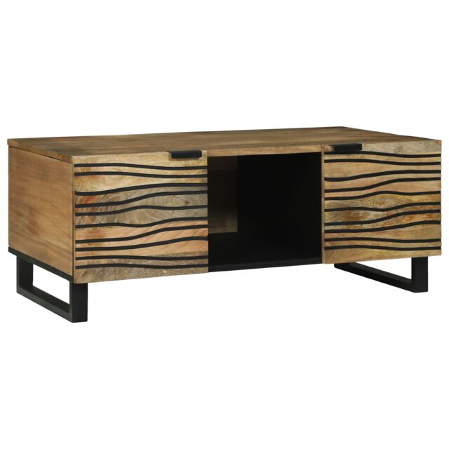 Berkfield Home Coffee Table 100x54x40 cm - Solid Mango Wood in Brown - Size: 100 x 54 x 40 cm - image 1