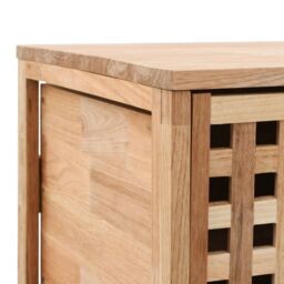 Berkfield Home Bathroom Cabinet 41x41x91 cm Solid Walnut Wood in Brown - Size: 41 x 41 x 91 cm - thumbnail 5