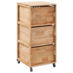 Berkfield Home Bathroom Cabinet 41x41x91 cm Solid Walnut Wood in Brown - Size: 41 x 41 x 91 cm - thumbnail 4