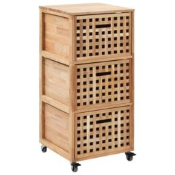 Berkfield Home Bathroom Cabinet 41x41x91 cm Solid Walnut Wood in Brown - Size: 41 x 41 x 91 cm - thumbnail 1