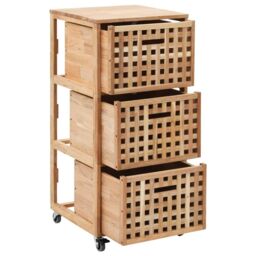 Berkfield Home Bathroom Cabinet 41x41x91 cm Solid Walnut Wood in Brown - Size: 41 x 41 x 91 cm - thumbnail 2