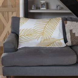 Benjamin Tate Design Golden Leaves Blanket in Natural - Size: 120 cm x 150 cm - thumbnail 2