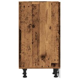 Berkfield Home Bottom Cabinet Old Wood 40x44.5x81.5 cm Engineered Wood in Brown - thumbnail 5