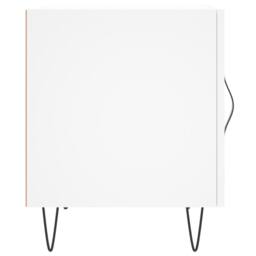Berkfield Home Modern Bedside Cabinet White 40x40x50 cm Engineered Wood - Size: 40 x 40 x 50 cm - thumbnail 7