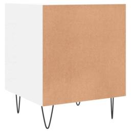 Berkfield Home Modern Bedside Cabinet White 40x40x50 cm Engineered Wood - Size: 40 x 40 x 50 cm - thumbnail 8