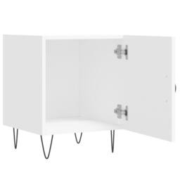 Berkfield Home Modern Bedside Cabinet White 40x40x50 cm Engineered Wood - Size: 40 x 40 x 50 cm - thumbnail 5