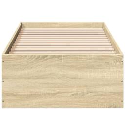 Berkfield Home Modern Bed Frame without Mattress Sonoma Oak 90x190 cm Single in Light Tan - thumbnail 4