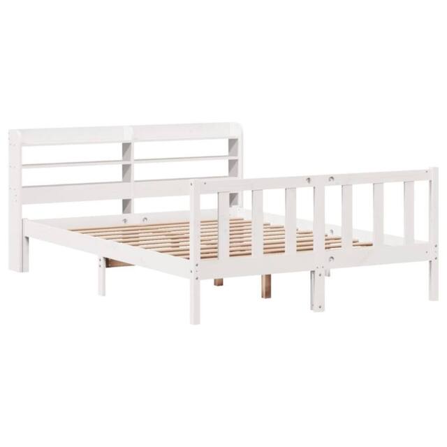 Berkfield Home Beautiful Bed Frame without Mattress White 160x200 cm Solid Wood Pine - image 1