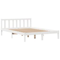 Berkfield Home Beautiful Bed Frame without Mattress White 160x200 cm Solid Wood Pine - thumbnail 7