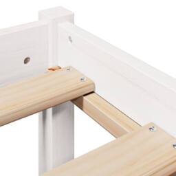 Berkfield Home Beautiful Bed Frame without Mattress White 160x200 cm Solid Wood Pine - thumbnail 9