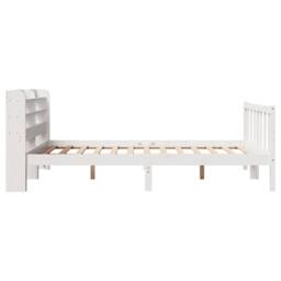 Berkfield Home Beautiful Bed Frame without Mattress White 160x200 cm Solid Wood Pine - thumbnail 5