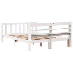 Berkfield Home Beautiful Bed Frame without Mattress White 160x200 cm Solid Wood Pine - thumbnail 6