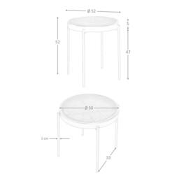 Angel Cerda Round Rattan Side Table Black MDF Top - thumbnail 8