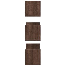 Berkfield Home Wall Shelves 3 pcs Brown Oak 58x18x18 cm Engineered Wood - Size: 58 x 18 x 18 cm - thumbnail 5