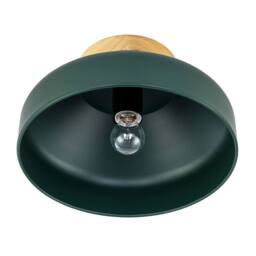 Happy Homewares Contemporary Scandinavian Designed Semi Flush Ceiling Light Fitting in Dark Green - thumbnail 5
