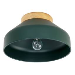 Happy Homewares Contemporary Scandinavian Designed Semi Flush Ceiling Light Fitting in Dark Green - thumbnail 3