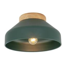 Happy Homewares Contemporary Scandinavian Designed Semi Flush Ceiling Light Fitting in Dark Green - thumbnail 2