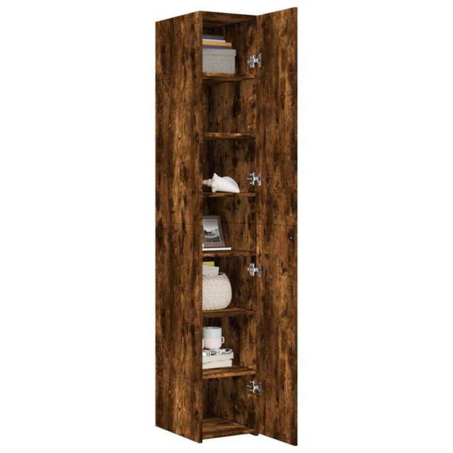 Berkfield Home Highboard Smoked Oak 30x42.5x185 cm Engineered Wood in Brown - image 1