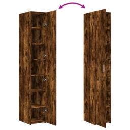 Berkfield Home Highboard Smoked Oak 30x42.5x185 cm Engineered Wood in Brown - thumbnail 7