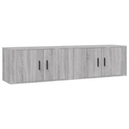 Berkfield Home Wall-mounted TV Cabinets 2 pcs Grey Sonoma 80x34.5x40 cm - thumbnail 1