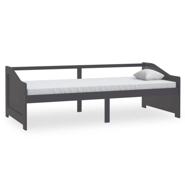 Berkfield Home 3-Seater Day Bed Dark Grey Solid Pinewood 90x200 cm - image 1
