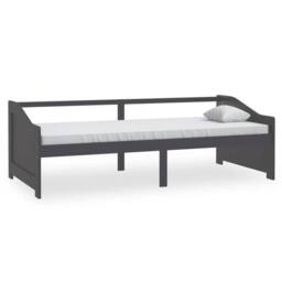 Berkfield Home 3-Seater Day Bed Dark Grey Solid Pinewood 90x200 cm - thumbnail 1