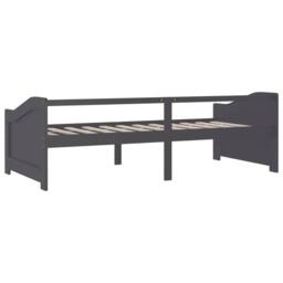 Berkfield Home 3-Seater Day Bed Dark Grey Solid Pinewood 90x200 cm - thumbnail 6