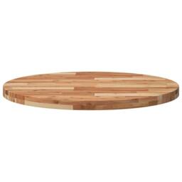 Berkfield Home Table Top Round √ò80x4 cm Solid Wood Acacia in Brown - Size: 80x4 cm - thumbnail 4