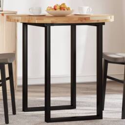 Berkfield Home Table Top Round √ò80x4 cm Solid Wood Acacia in Brown - Size: 80x4 cm - thumbnail 2