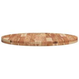 Berkfield Home Table Top Round √ò80x4 cm Solid Wood Acacia in Brown - Size: 80x4 cm - thumbnail 6