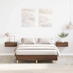 Berkfield Home Bed Frame No Mattress Brown Oak 135x190 cm Double Engineered Wood - thumbnail 2