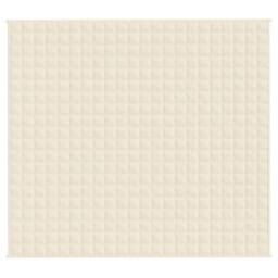 Berkfield Home Weighted Blanket Light Cream 200x220 cm 9 kg Fabric - thumbnail 3