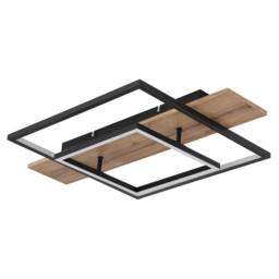 Netlighting Vanni 60x40cm Semi Flush Ceiling Light Matt Black 2x LED 3000K - Size: 60x40 cm - thumbnail 2