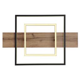 Netlighting Vanni 60x40cm Semi Flush Ceiling Light Matt Black 2x LED 3000K - Size: 60x40 cm - thumbnail 3
