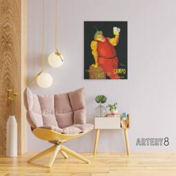 "Artery8 Cappiello Cervezas Cruz Campo Beer Advert Canvas Wall Art Print - Size: W18"" x H24""" - thumbnail 3