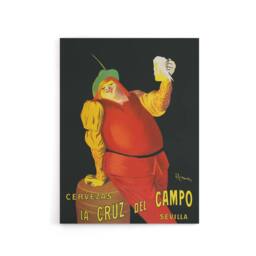 "Artery8 Cappiello Cervezas Cruz Campo Beer Advert Canvas Wall Art Print - Size: W18"" x H24""" - thumbnail 1