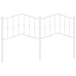 Berkfield Home Metal Headboard White 160 cm in Black - thumbnail 2