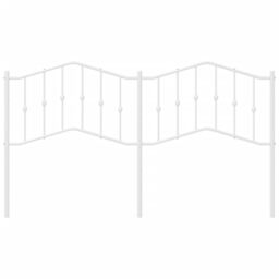 Berkfield Home Metal Headboard White 160 cm in Black - thumbnail 3