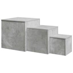 Berkfield Home Side Tables 3 pcs Concrete Grey Engineered Wood - thumbnail 6