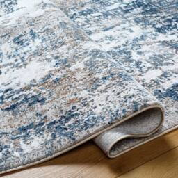 Livabliss Allegro-Abstract Blue Bleige Grey Modern Marble Living Dining Rug in Cream - Size: 160 cm x 215 cm - thumbnail 4
