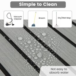 Costway Boat Flooring EVA Foam Decking Non-Slip & Self-Adhesive Decking Sheet in Grey - Size: 100 cm x 240 cm - thumbnail 4